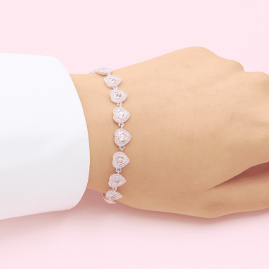 Pulseira de Prata 925 Inspiração SW Coração