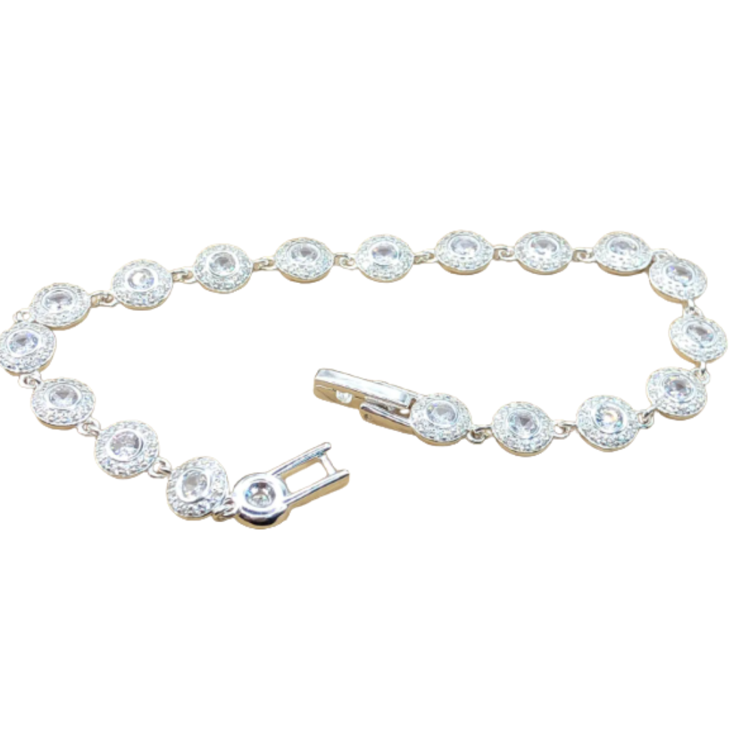 Pulseira de prata 925 inspiração sw redonda