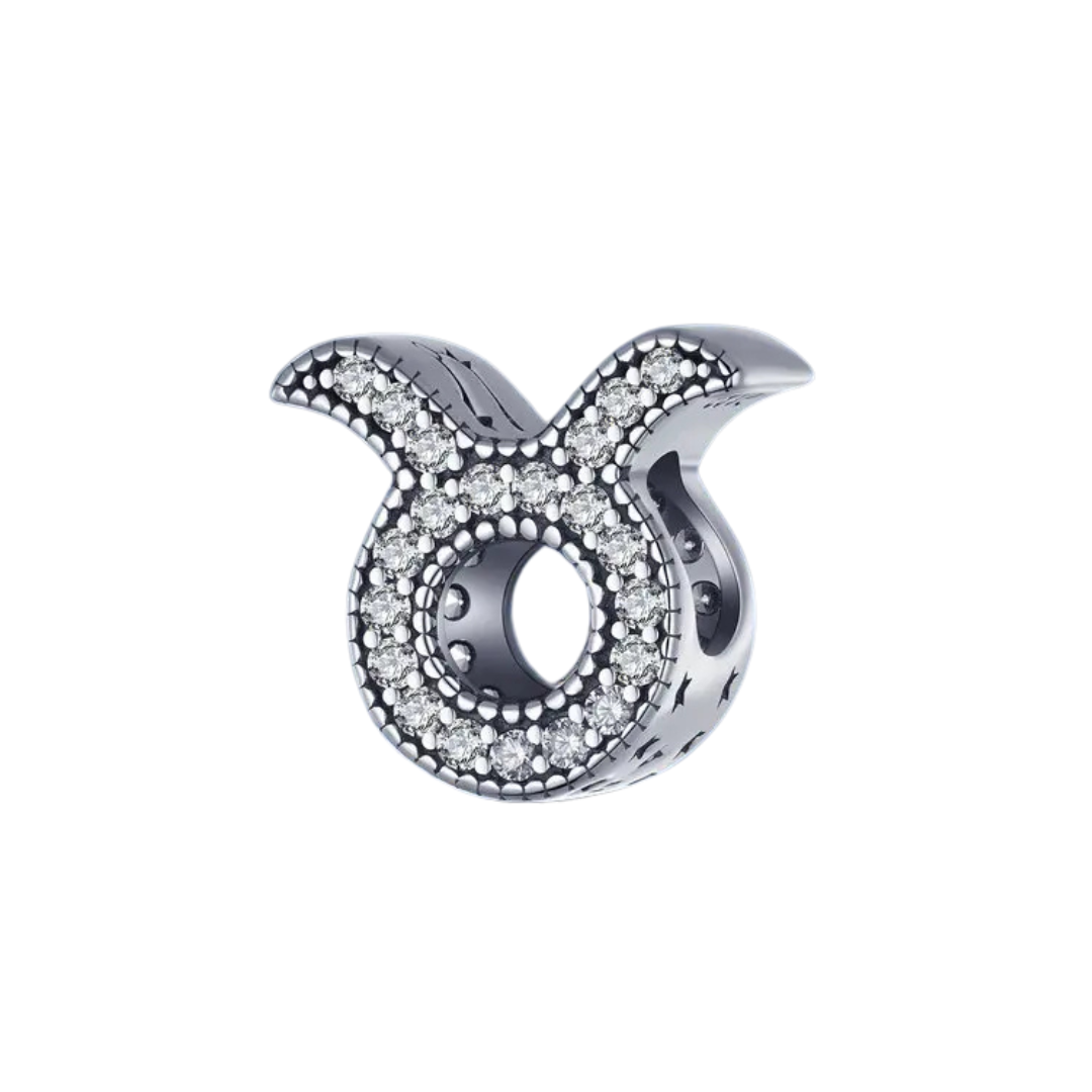 Berloque Separador Signos Cravejado em Micro Zircônias Naturais - Prata 925