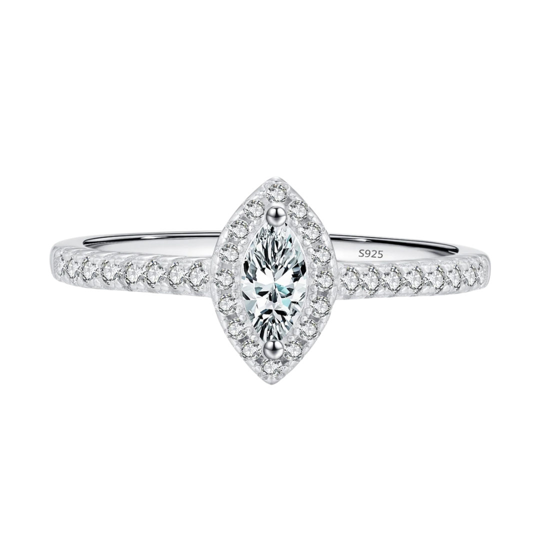 Anel Brilhante Zircônias Prata 925