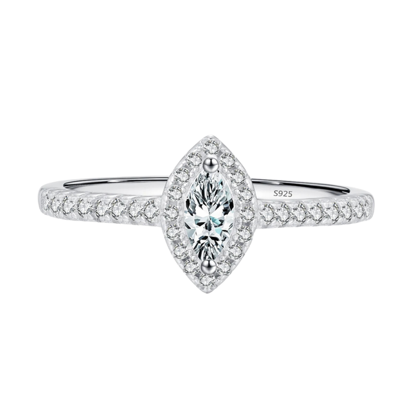 Anel Brilhante Zircônias Prata 925