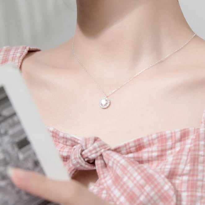 Colar Ponto Brilhante Cravejado de Luz - Prata 925