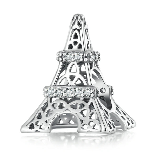 Berloque Separador Torre Eiffel Viagem - Prata 925