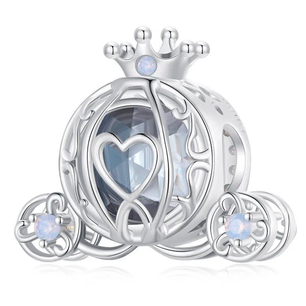 Berloque Separador Carruagem Cinderela - Prata 925