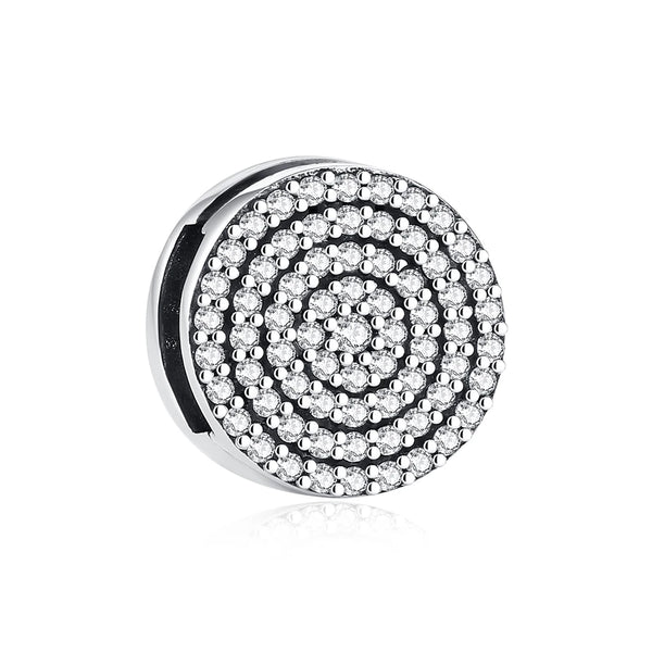 Berloque Círculo Cravejado Micro Zircônias Reflexions - Prata 925