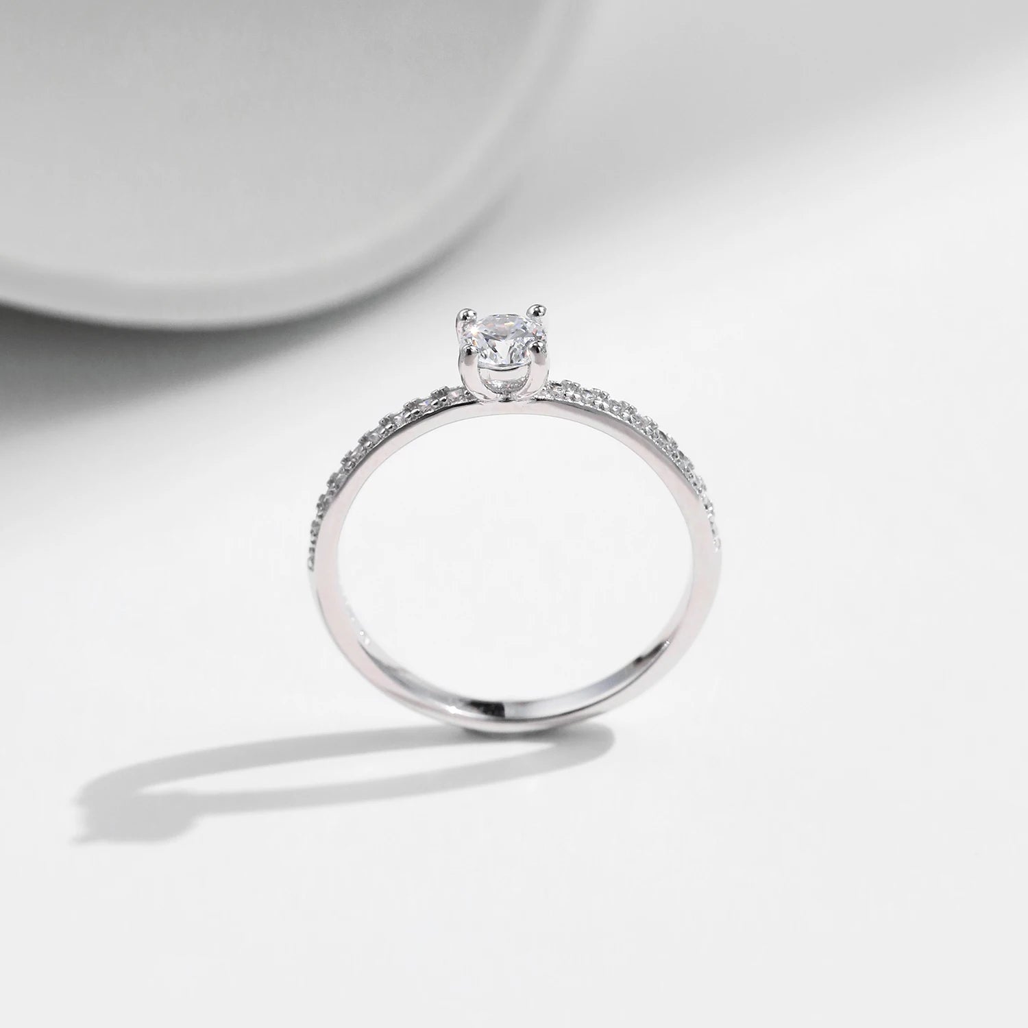 Anel Solitário Moissanite Brilhante - Prata 925