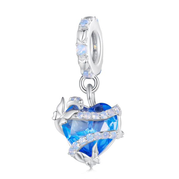 Berloque Pingente Coração Frozen - Prata 925