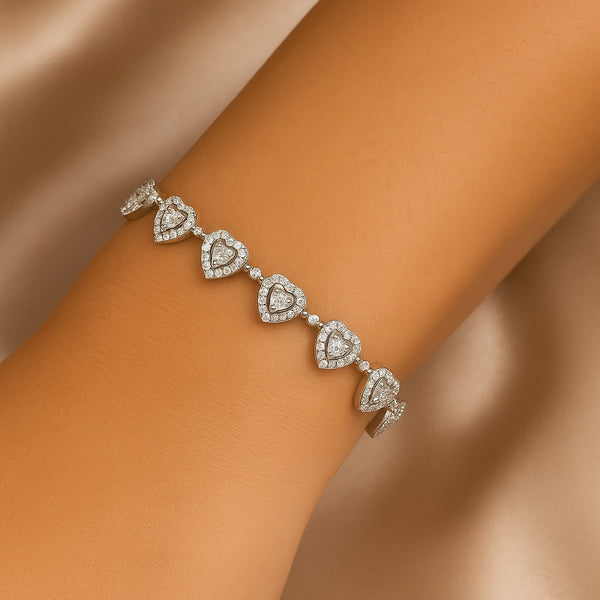 Pulseira de Prata 925 Inspiração SW Coração