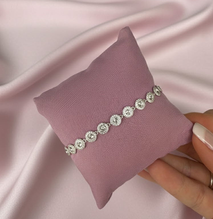 Pulseira de prata 925 inspiração sw redonda